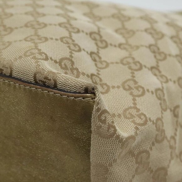 GUCCI GG Canvas Sherry Line Tote Bag Gold Pink Silver 131231 Auth ki5011 - Picture 15 of 16